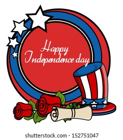 Memorial Banner - 4th of July Vector Illustration