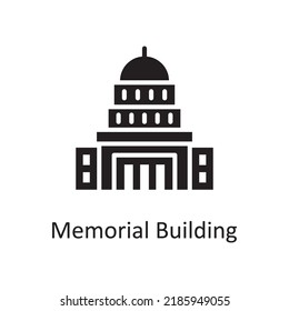 Memorial Building vector solid Icon Design illustration. Miscellaneous Symbol on White background EPS 10 File