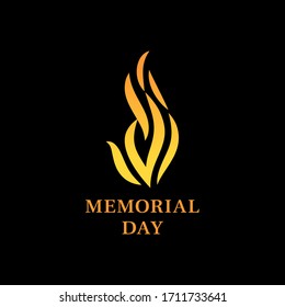 Memorial candle vector icon. Symbol of Memorial Day.