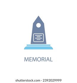 memorial concept line icon. Simple element illustration. memorial concept outline symbol design.