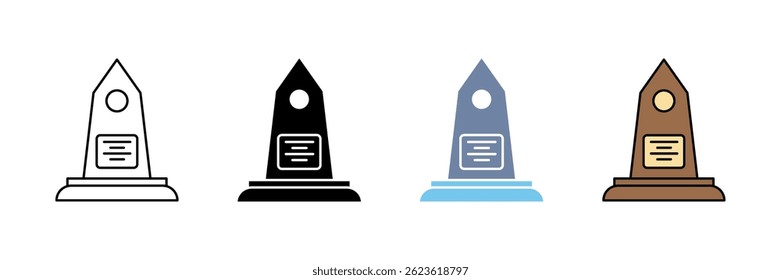 memorial concept line icon. Simple element illustration. memorial outline symbol design.