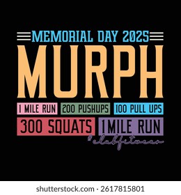 memorial day 2025 Murph 1 mile run 200 pushups 100 pull ups 300 squats 1mile run