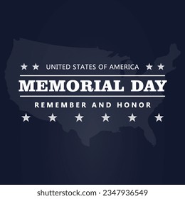 memorial day america celebration for poster invitation and square social media post template design