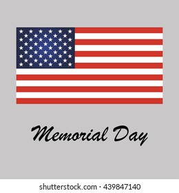 Memorial day. American flag