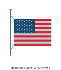 memorial day american flag illustration design