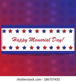 Memorial day background with American flag colors