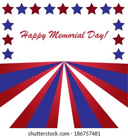 Memorial day background with American flag colors