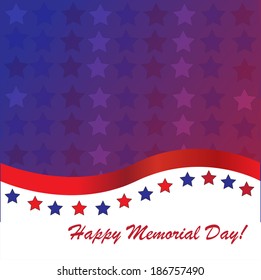 Memorial day background with American flag colors