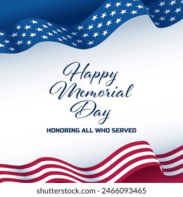 Memorial Day Hintergrund Design mit amerikanischer Flagge