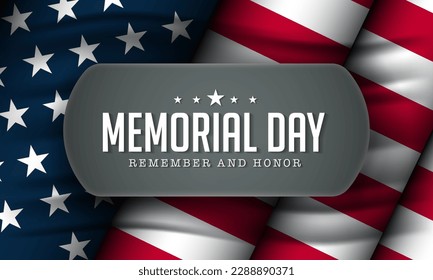 Memorial Day Background Design. Banner, Poster, Greeting Card. Vector Illustration.