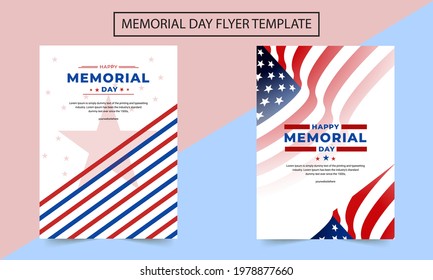 Memorial Day Background Design. flyer, banner, or poster of Happy memorial day. Vector Illustration. The USA.