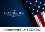 Memorial day background design with honoring all who served text