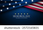 Memorial day background design with honoring all who served text