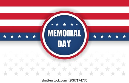 Memorial Day Background Design. Honoring All Who Served. Vector Illustration.