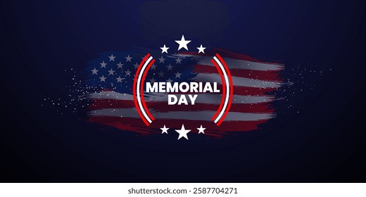 Memorial Day Background Design. Honoring all who served. National holiday of the USA. Vector illustration