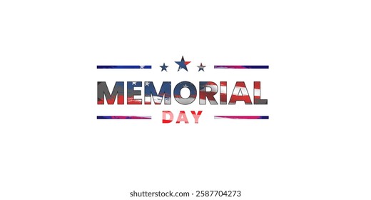 Memorial Day Background Design. Honoring all who served. National holiday of the USA. Vector illustration