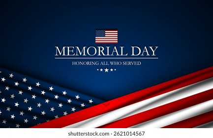 Diseño de fondo del día de conmemoración con honrar a todos los que sirvieron el texto  