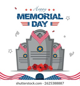 Memorial Day background design Homenagem a todos aqueles que serviram. Lembrar e honrar cartaz. Comemoração do Dia do Memorial dos Estados Unidos. Feriado nacional americano.