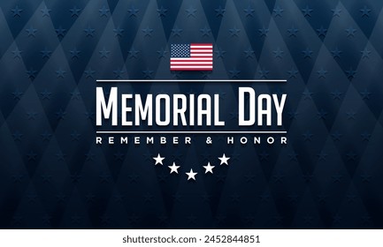 Diseño de fondo del día de la memoria con texto de recuerdo y honor