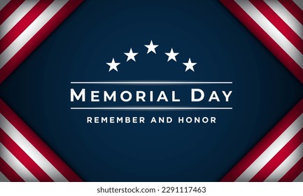 Memorial Day Background Design. Vector Illustration. Remember and Honor. 