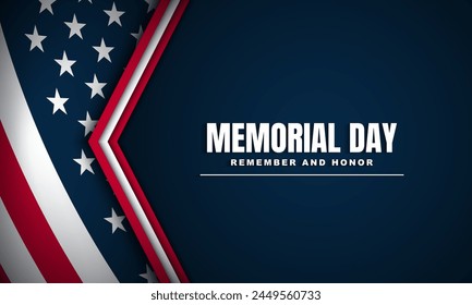 Memorial Day Background Design. Vector Illustration.