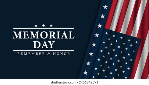 Memorial Day Background Design Vector Illustration Happy Memorial Day poster