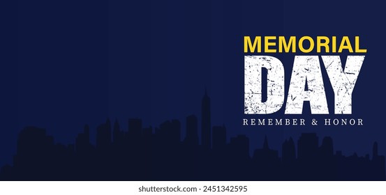 Memorial Day Background Design Vector Illustration Happy Memorial Day poster