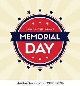 Memorial day background greeting card