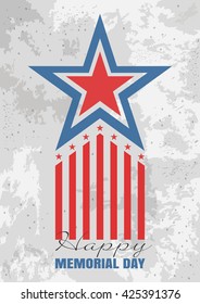 Memorial Day background. Greeting card for Memorial Day. Vector illustration
