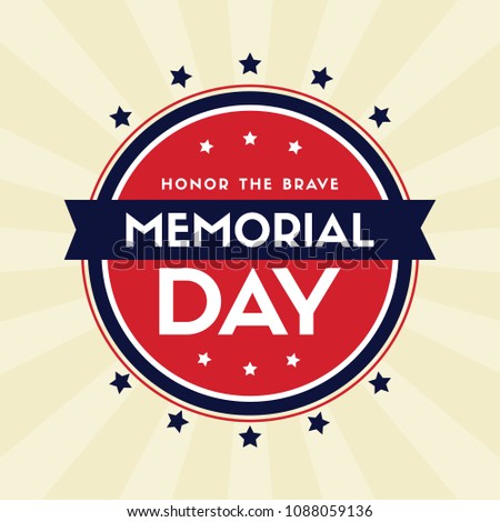 Memorial day background greeting card