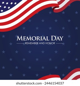 Memorial Day Background. Happy Memorial Day. National American Holiday. US Memorial Day vector.