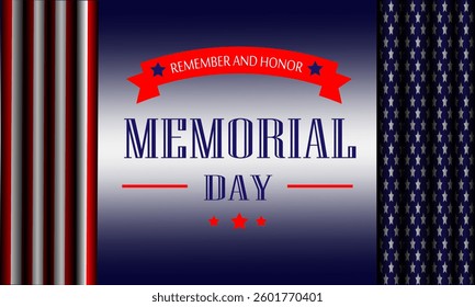 Memorial Day Background. Happy Memorial Day. National American Holiday. US Memorial Day vector.