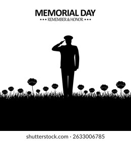 Memorial Day Background (em inglês). Feliz Dia da Memória. Feriado Nacional Americano. Lembre-se e honre o vetor.