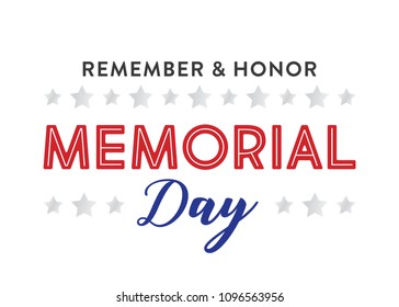 Memorial Day Background, Happy Memorial Day, Veteran's Day Celebration, Military Veteran Memorial, USA Holiday, Memorial Day Banner, Vector Illustration Background