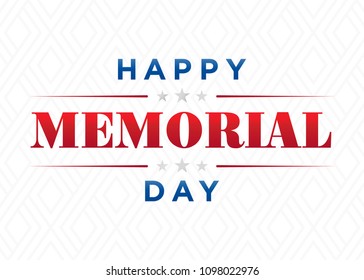 Memorial Day Background, Happy Memorial Day, Veteran's Day Celebration, Military Veteran Memorial, USA Holiday, Memorial Day Banner, Vector Illustration Background