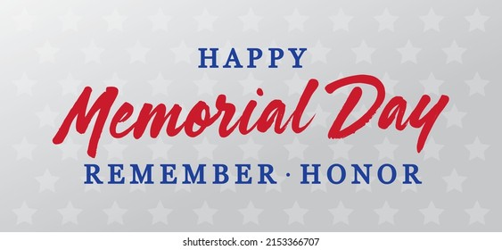 Memorial Day Background, Happy Memorial Day, Veteran's Day Celebration, Military Veteran Memorial, USA Holiday, Memorial Day Banner, Vector Illustration Background