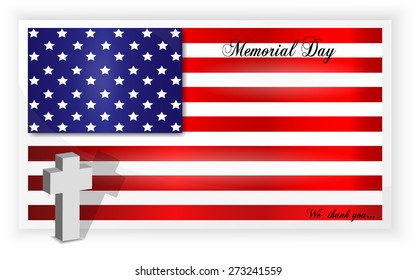 Memorial Day background, last monday of May