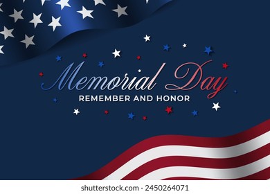 Memorial Day background. National American holiday vector illustration.