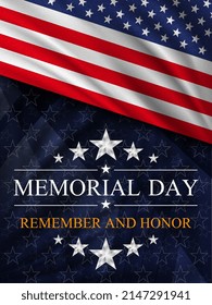 Memorial day background. National holiday of the USA. Vector illustration.