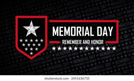 Memorial day background Remember and honor. National holiday of the USA. Vector illustration.