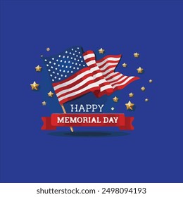 Memorial Day Hintergrund Vorlage Vecto Illustration