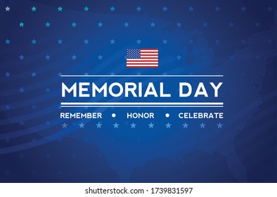 Memorial Day background with text - Celebrate. vector illustration.