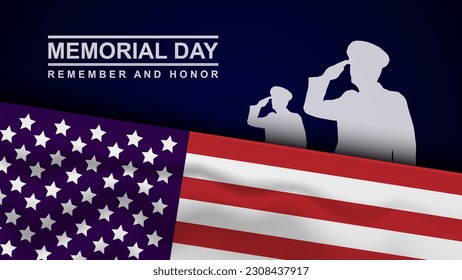 Memorial Day Background Text Design. Respect All Who Serve. Vector illustration eps 10.