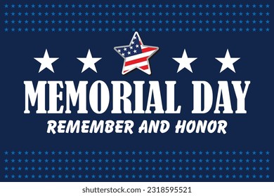 Memorial Day background with text. Happy Memorial Day background vector illustration, USA. eps 10