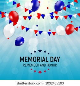 Memorial Day Background. Vector Illustration EPS10