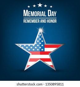 Memorial Day background vector illustration 