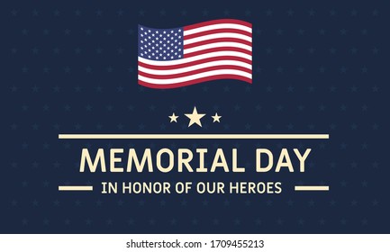 Memorial Day background vector illustration. Remember and honor concept