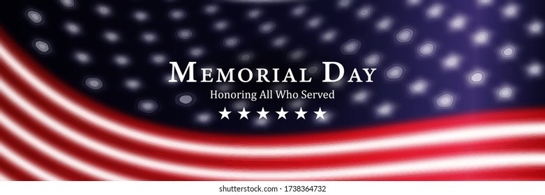 Memorial Day background vector illustration - remember and honor