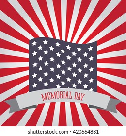 Memorial day. Background whith stars