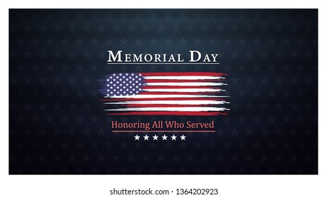 memorial day background,united states flag, with respect honor and gratitude posters, modern design vector illustration